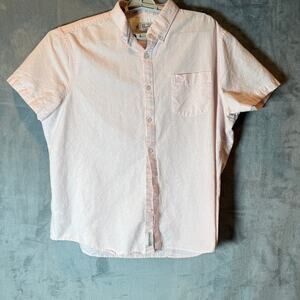 Men’s Original Penguin Short Sleeve Button Down Shirt XXL Pink
